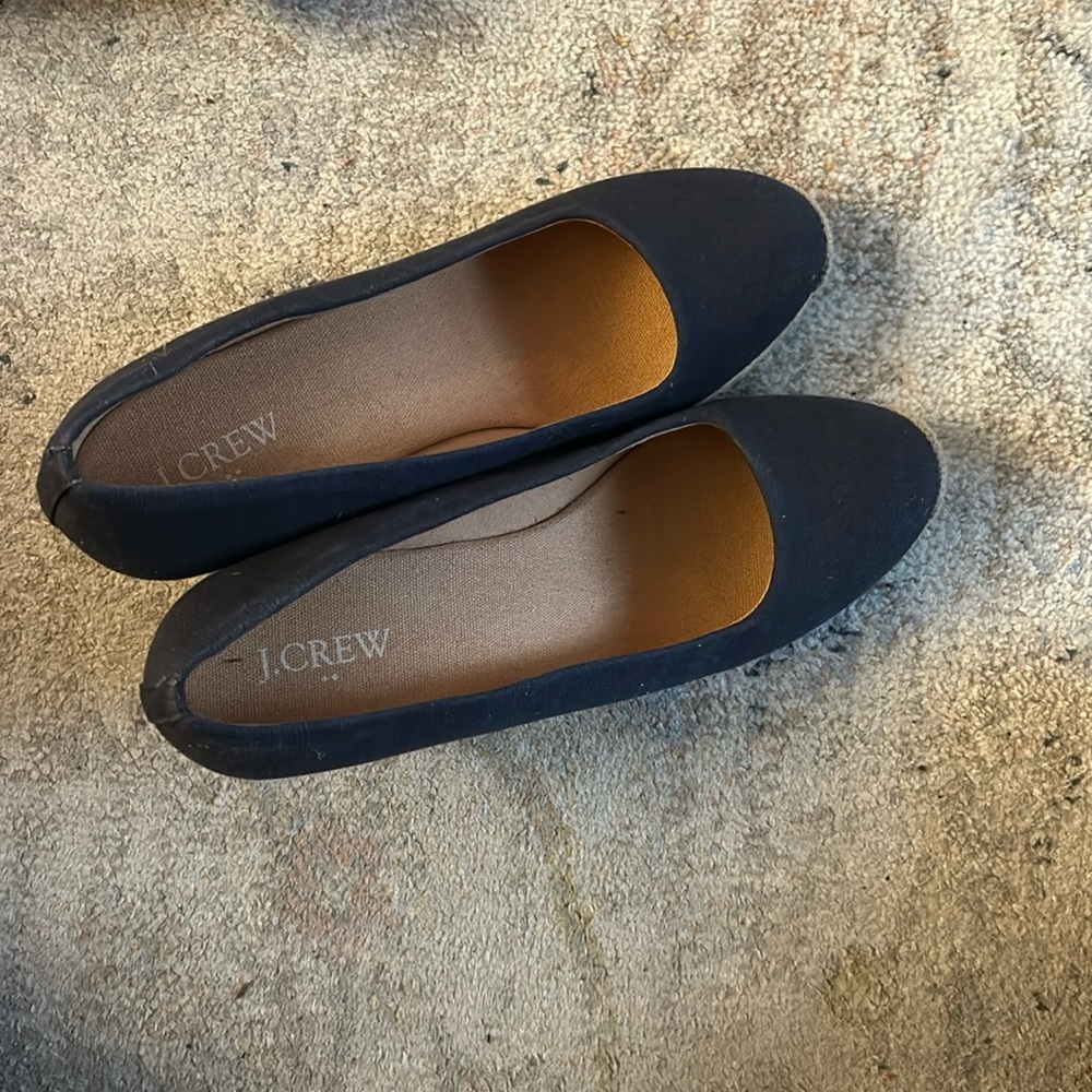 Jcrew canvas platform espadrille